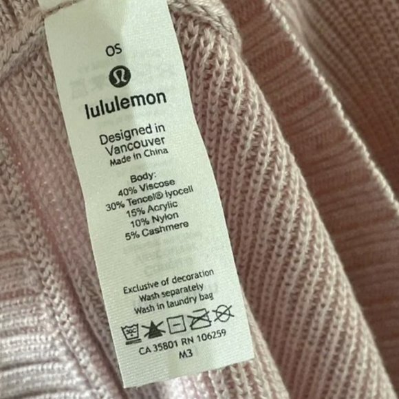 NWOT - Lululemon Divinity Scarf/Poncho/Cape - Pale Pink - OS - Picture 6 of 9